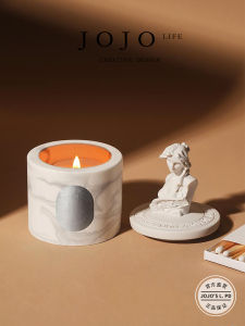 Jojos L PD Vibration Perfume Candle Gypsum Embossed Cup Souvenir Decorative Home Accessories Unique Shape Indoor Decoration