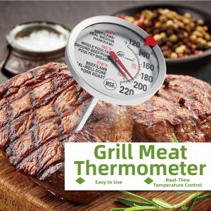 High Precision Stainless Steel BBQ Meat Thermometer Probe for Home Use Steak Baking Food Temperature Measurement Instrument