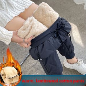 Velvet Thick Cotton Pants Womens Winter Windproof Waterproof Cold-Proof Heattech Ski Pants Outwear Cashmere Jogger Pants Sports Pants