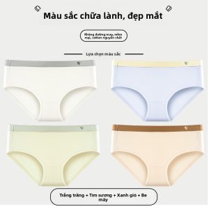MiiOW | Quần lót tam giác cotton nguyên chất kháng khuẩn thoáng khí thoải mái cho nữ quần lót liền mạch không đường may mới 2024