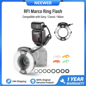 NEEWER RF1 Marco Ring Flash Compatible with Canon/Sony/Nikon TTL Ring Flash Lighting