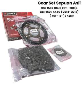Gear Set-Gear Paket- Gigi Tarik Sepuan Asli CBR150R CBU & CBR150R K45G Rantai Roda Kit (Drive Chain Kit) 45T-15T 428H-126L