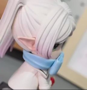Bandai | beyond Journeys End 14cm Winter Frieren Elf Figure Kawaii Anime Desk Decor with Mimic Chest Otaku Gift Cute 5.51in Collectible
