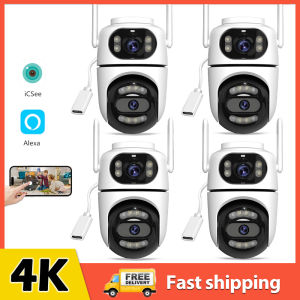 2pcs 4pcs Quantity Suite WiFi Camera 4K 8MP HD Security Protection PTZ IP Camera Dual Lens AI Tracking Video Surveillance iCsee