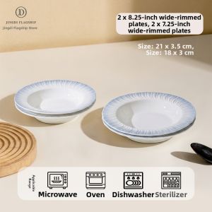 JINGDITAOCI | Stylish and Simple Ceramic Dinnerware Set