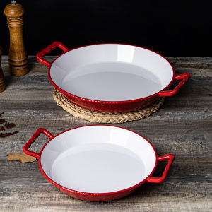 Thickened Miam Creative Hot Pot Restaurant Utensils Double Ear Soup Plate Spicy Shrimp And Crab Stew Basin Commercial Use