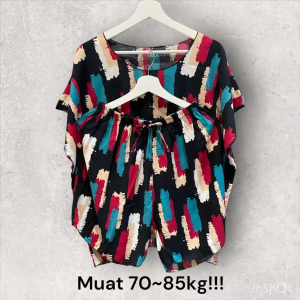 MUAT 70-85KG!!! SETELAN BAJU BALI HOTPANTS JUMBO FIT TO 3XL KODE ST/C NEW REAL PICT