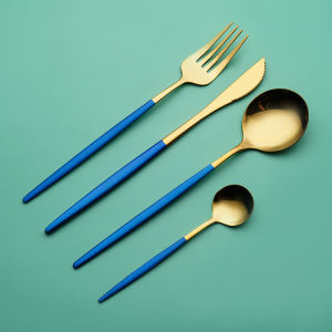 Stylish Gold Western Dining Utensil Set 4 Pieces