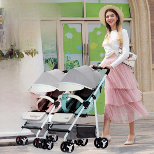 Ultra Lightweight Foldable Double Stroller DiMa Baby Pushchair Sit Lie Detachable Small Baby Hand Pushchair Infant Carriage
