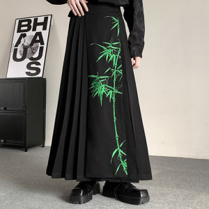 New Chinese Style Mens Short Sleeve Hanfu Set Traditional National Fashion Printed Polyester Summer Casual Wear