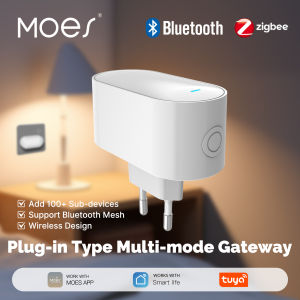 MOES ZigBee Bluetooth BLE Mesh Smart Hub EU Version - Tuya Certified Gateway 100+ Devices Support Multi-Protocol App Control