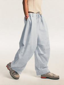 Monterest | Vintage Quick-dry Loose-fit Wide-leg Burnout Casual Pants