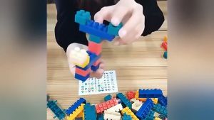 Tatajoy 520PCS Mainan Balok Anak - Blok Bangunan Besar Kompatibel Pendidikan Anak Meja Blok Besar Hadiah Mainan Mainan Edukasi Susun Balok Bricks Dengan Papan Baseplat