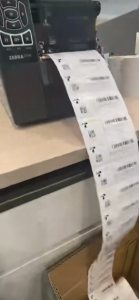 Rhebar Coated Labels Support Transfer Printer - For Shipping Barcode Warehouse & Inventory Sticker