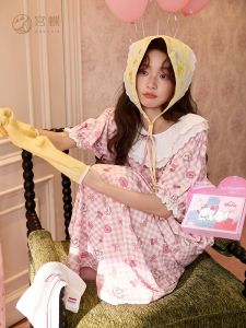 GONGDIE | Cool Feel Girls Sleepwear Dress