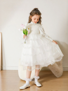 Stylish Princess Dress for Girls Sleeveless with Sequins