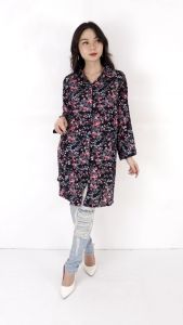 Tunik Jumbo Kemeja Rayon Bunga Big Size Super Jumbo XXL & XXXXL LD130cm 5XL 4237 4323 4324