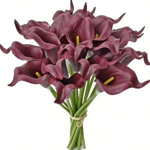 5/10 Chiếc Trắng Calla Lily Nhân Tạo Hoa Cảm Ứng Thật PU Hoa Giả Cho Đám Cưới Cô Dâu Hoa Nhà Phòng Ngủ Trang Trí Bàn Chụp Ảnh Chống Đỡ