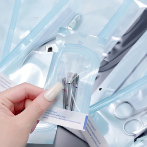 20Pcs Sterilization Pouches for Nail Art Tools with Color Changing Indicator Self-Sealing Envelopes for Nipper Scissors Tweezers