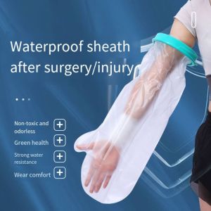 HPVDBP PVC PP Silicone Soft Fracture Leg Foot Arm Palm Shower Cover Hand Finger Protect Glove Children Adult To Keep Wounds Dry for Shower Long Protector Bath Protective Ring Sleeve Waterproof Arm Cast Cover