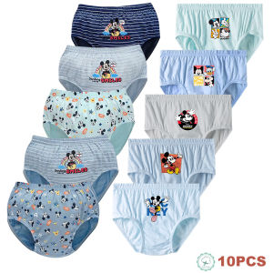 5/10 Pieces Cotton Children Triangle Underwear Cartoon Character Mickey Print Boys Panties Soft Kids Knickers Toddler Boy Briefs