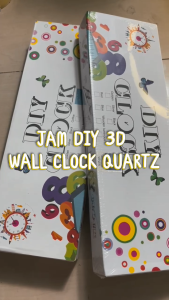 JAM DIY GIANT 3D WALL CLOCK QUARTZ 80-130 CM JAM DINDING BESAR JUMBO BERANEKA MOTIF