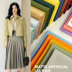 Matte Faux Leather Fabric Pu Soft Leather Fabric Sewn Leather Jacket Garment Fabric TJ22672