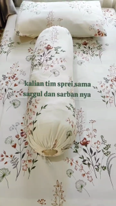 Sprei Motif Bunga Senada DOUBLE KARET Sudut Anti Geser - JBSprei