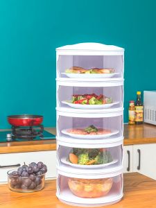 ชั้นเก็บอาหาร ฝาชีคอนโด ถนอมอาหาร 3/4/5, ขนาดกาย ตามขนาดของข้าว คอนโดเก็บอาหาร ฝาครอบอาหาร, สติดเสถียรความหน้า แบบพกพาสะดวก ครอบอาหาร