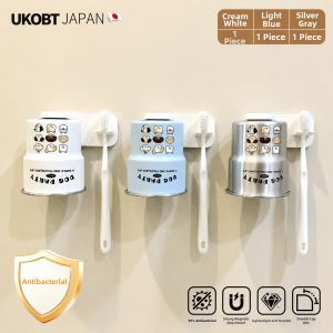UKOBT | Antibacterial Anti-mold Magnetic Wall Mounted Toothbrush Holder 1 Set