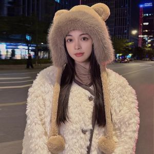 BILLI ZILLY | Warm Winter Womens Bear-Print Fleece Ear-Warmers