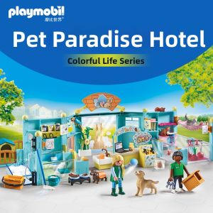 Playmobil | Pet Theme Park Hotel Educational Toy with Openable Door Design