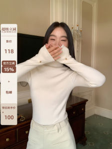 Slim Fit Long Sleeve Knitted Sweater Half High Neck Womens Style Autumn Fashion Organic Cotton Blend Regular Sleeve Length