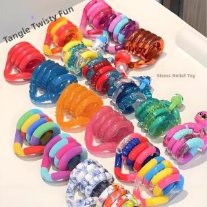 Creative Black Tech Concentration Training Stress Relief Toy Finger Wrapping Twist Joy Advanced Childrens Toy Brain Teaser