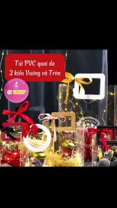 [LOẠI DÀY] Túi PVC Quai Da Tròn ST GROUP Túi Quà Lễ Tết trong suốt chống thấm nước Túi Nhựa đựng hộp bánh hoa mỹ phẩm trái cây siêu bền chắc