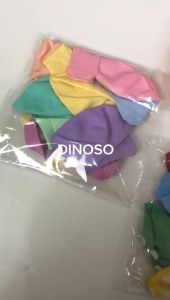 DINOSO Balon Latex Mix Tebal isi 10 Metalik Doff Macaron Chrome Polkadot uk 12 inch Balon Ulang Tahun