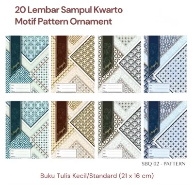 Sampul Buku Kwarto Quarto Batik Fancy (isi 20lbr)