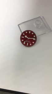 29mm Red Gold Green Sky Blue Watch Dial With Snowflake Hands Sets Green Luminous Suitable for NH34 NH35 ETA2824 PT5000 Movement