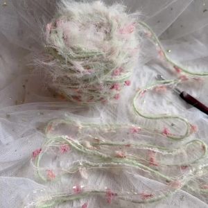50g Variegated Fancy Yarn Mixed Color Nylon Polyester Blend Soft Novelty Textured Bubble Yarn for Knitting DIY Scarves Hats Craf