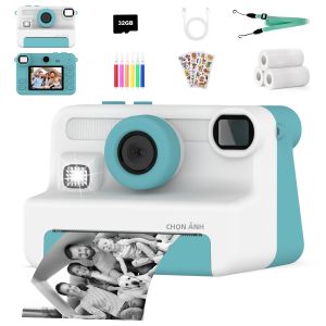 Máy Ảnh Kỹ Thuật Số Cho Trẻ Em Camera Kép Quay Video HD 1080P Máy In Nhiệt Mini 32G - Đồ Chơi Giáo Dục Cho Bé Trai & Bé Gái Quà Tặng Sinh Nhật