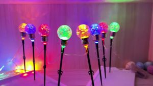 SXH led Easter string lights Cracked Egg Rabbit Colorful Egg Outdoor Waterproof Solar Ground Spike Light Bulb Ball Colorful Light Christmas