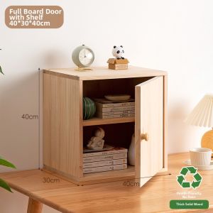 Wooden Bookshelf Storage Cabinet