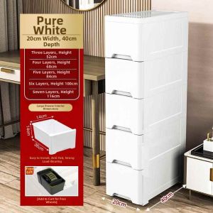 Slim Space Saving Drawer Plastic Storage Cabinet