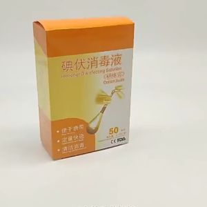 SG 100 Pcs Disposable Medical Iodine Cotton Swab Double Sides Cotton ball Alcohol Wipe Stick First Aid