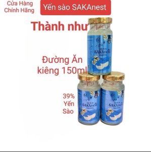 combo 10 lọ yến chưng đường ăn kiêng dành cho người tiểu đường SAKAnest 150ml-39% Nước yến sào tăng cường sức đề kháng bổ sung chất xơ giảm mệt mỏi dành cho người lớn không hộp