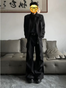 Quần Ống Rộng Xếp Ly Cleanfit Cho Nam Quần Tây Nam Dáng Rộng Ống Đứng Phong Cách Mỹ Quần Tây Nam Mùa Thu Thường Ngày