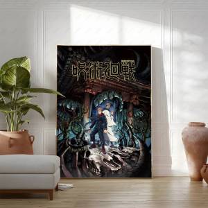 Bandai | Japanese Popular Boy Comics Poster Prints Dark Fantasy School Battle Anime Canvas Painting Living Room Boy Room Home Decoration