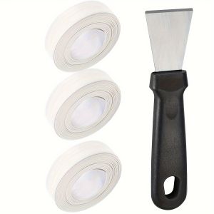 1pc/3pcs/5pcs Caulk Tape Waterproof Self AdhesiveRazor Blade ScraperBathtub Caulk Strip Sealant Tape Sealing Strip