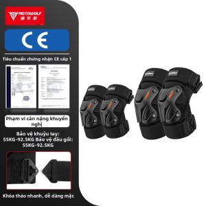 MOTOWOLF | Bảo Vệ Gối và Khủy Tay Thoáng Khí Chống Đập Tất Cả Thời Tiết