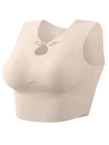 New Chinese Style Seamless Ice Silk Camisole Womens Underwear Vest Spring Summer Breathable Comfortable Nylon Spandex